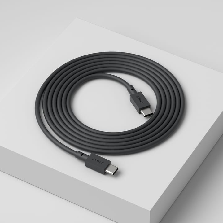 Cable 1 USB-C till USB-C laddningskabel 2 m - Stockholm black - Avolt