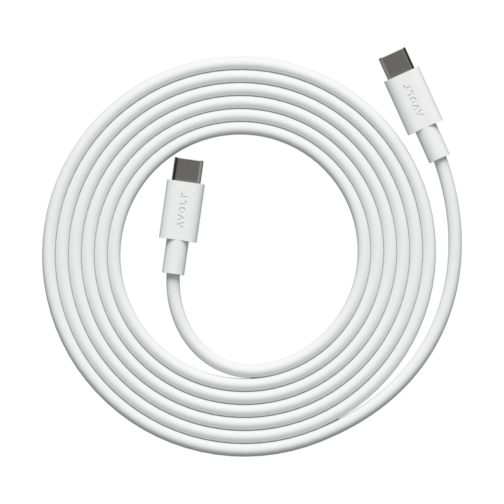 Cable 1 USB-C till USB-C laddningskabel 2 m, White Martinelli Luce Edition Avolt