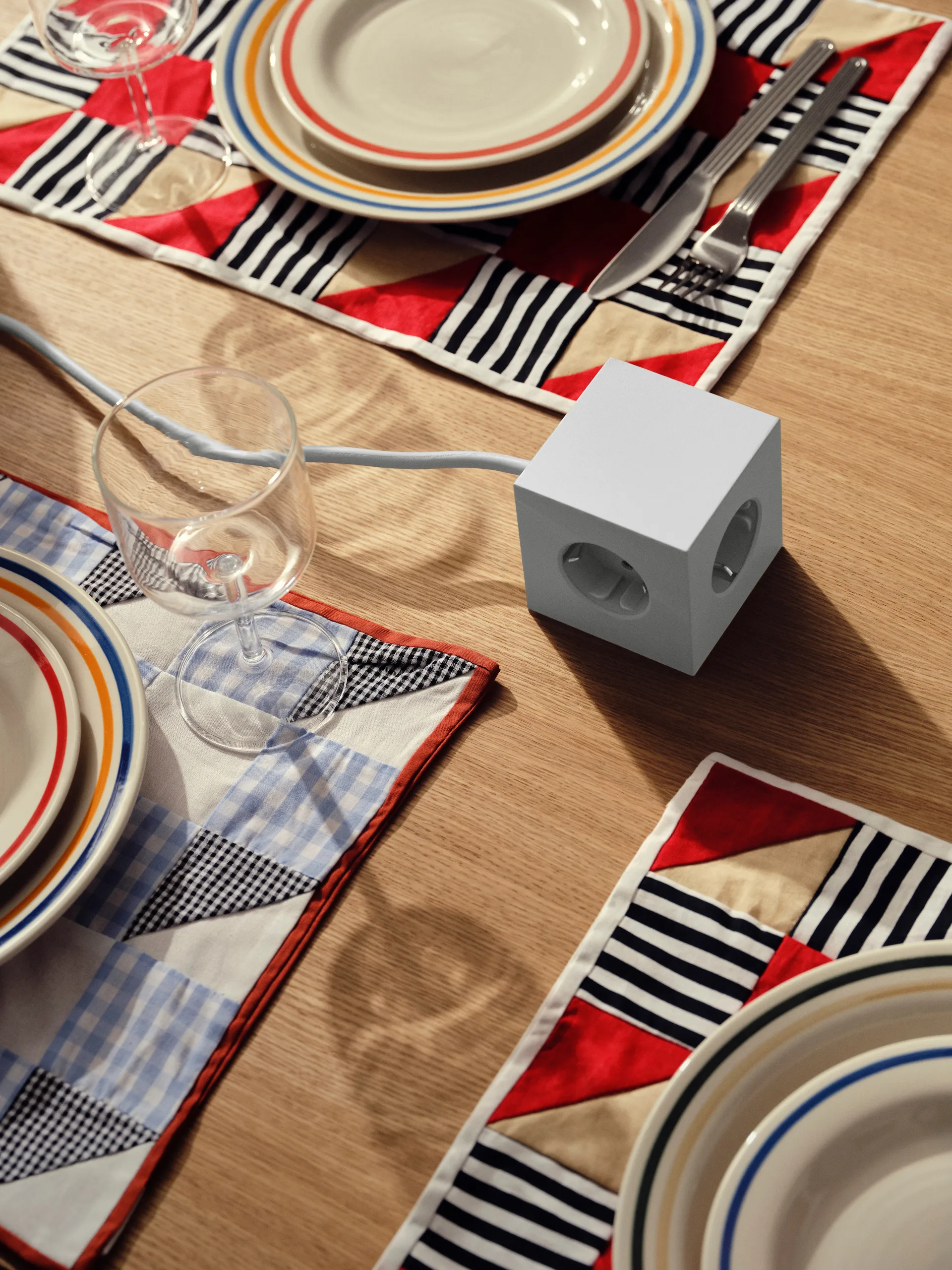 Square 1 grenuttag USB-C 30W 3 m, Gotland Gray Avolt