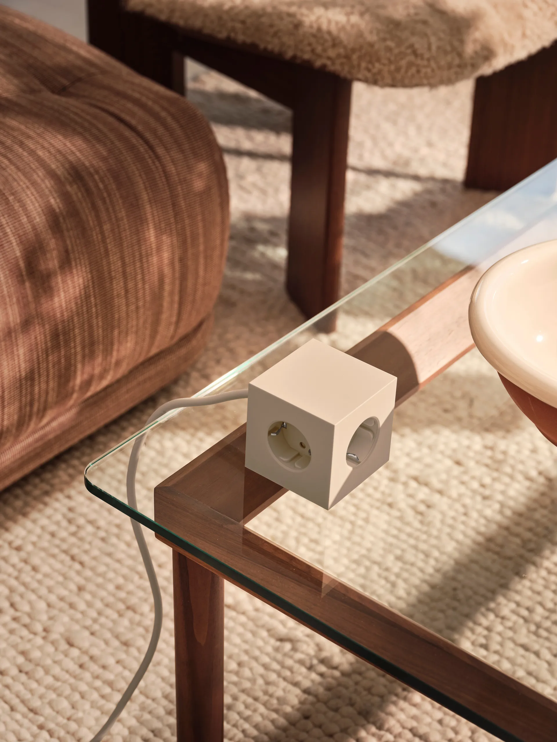 Square 1 grenuttag USB-C 30W 3 m, Nomad Sand Avolt