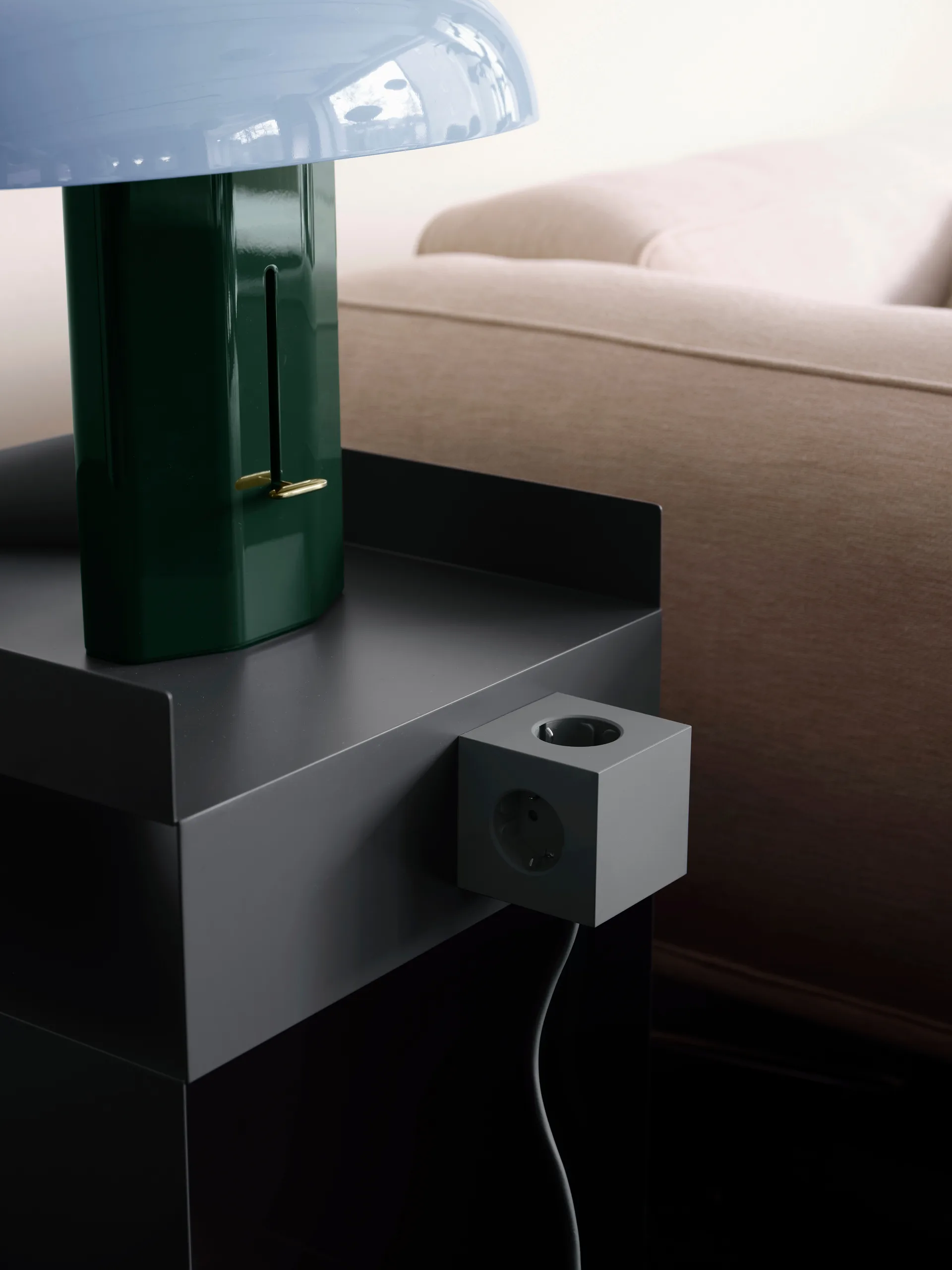 Square 1 grenuttag USB-C 30W 3 m, Oak Green Avolt