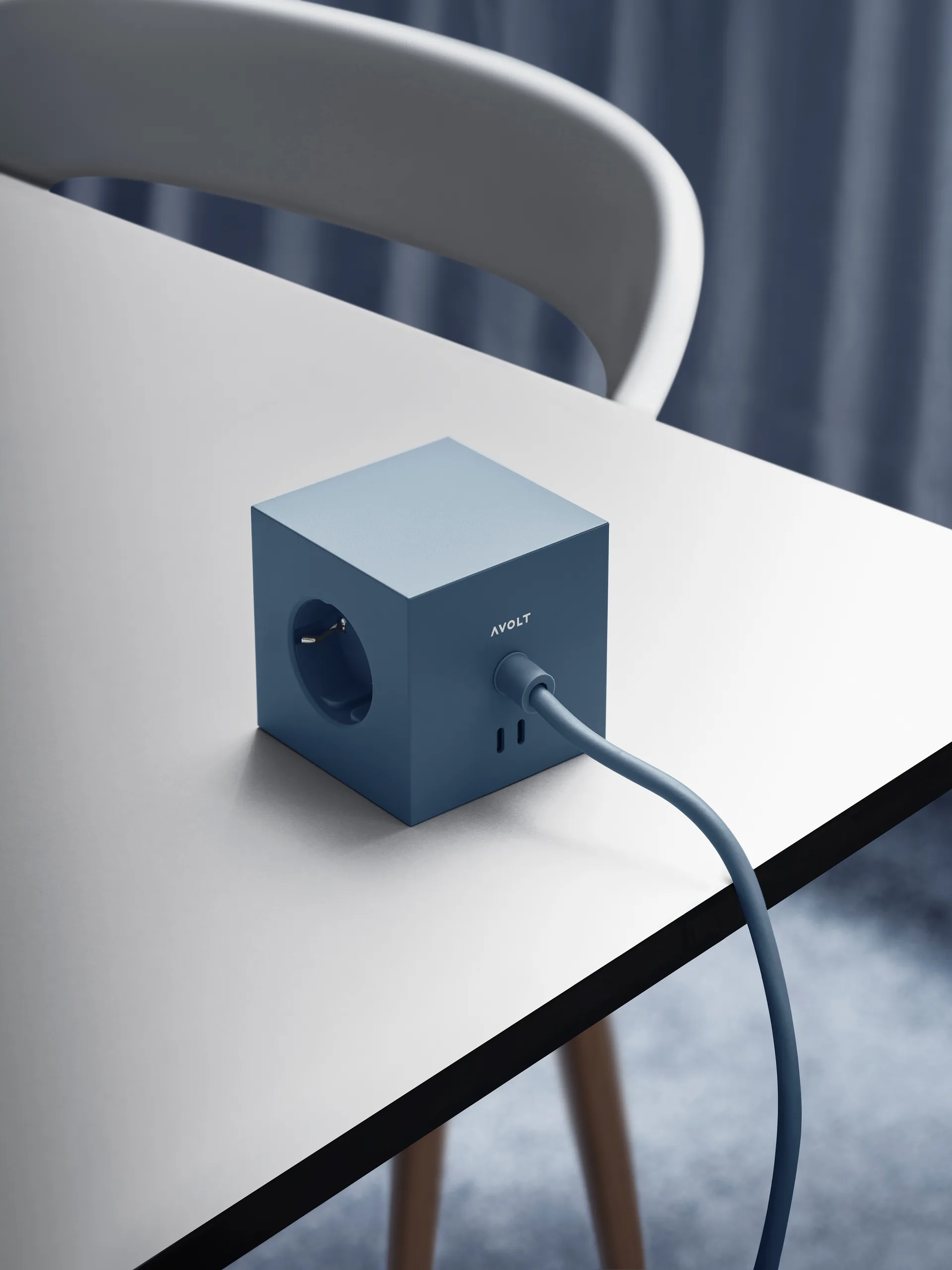 Square 1 grenuttag USB-C 30W 3 m, Shark Blue Avolt