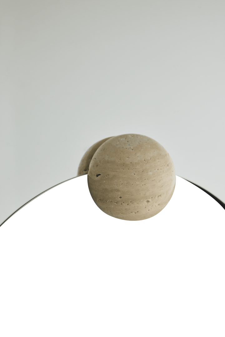 Castellum väggspegel Ø80 cm, Clear-travertine AYTM