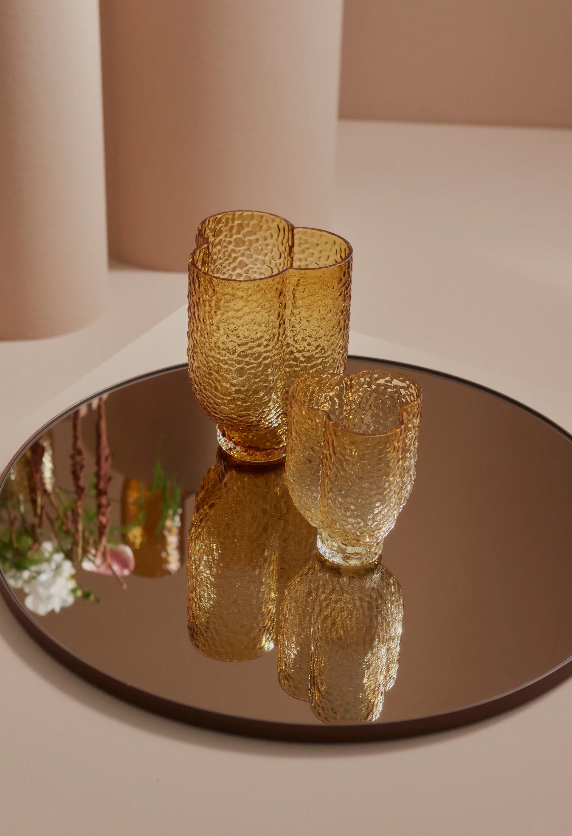 Circum spegel Ø50 cm, Brown AYTM