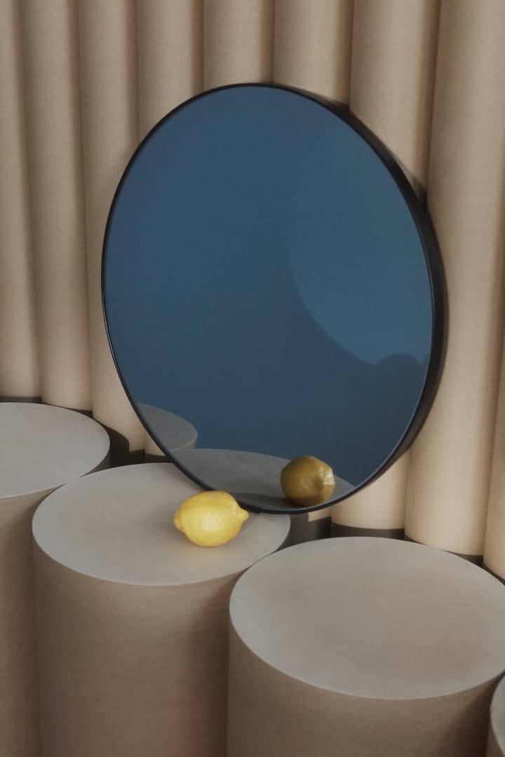 Circum spegel Ø50 cm, Tonat glas-svart AYTM