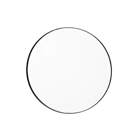 Circum spegel small Ø70 cm, klarglas-svart ram AYTM