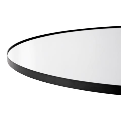 Circum spegel small Ø70 cm, klarglas-svart ram AYTM