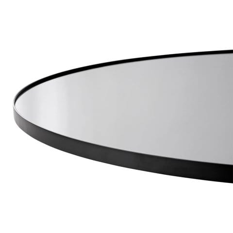 Circum spegel small Ø70 cm, tonat glas-svart ram AYTM
