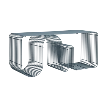 Curva sittbänk 100 cm - Dusty blue - AYTM