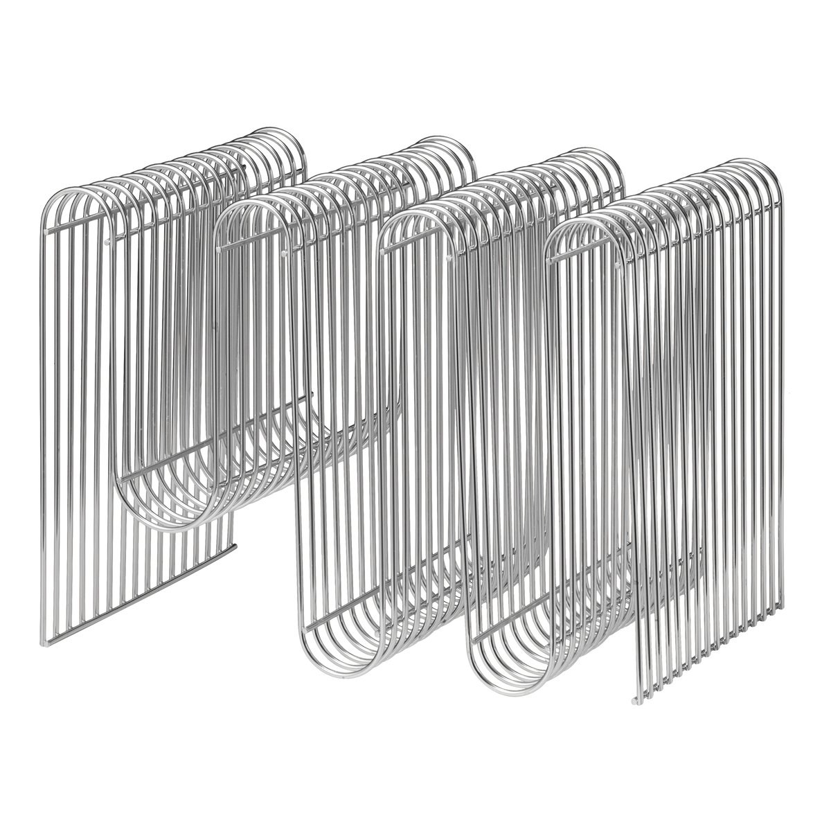 AYTM Curva tidningsställ Silver | Skandinavisk Design | Tidningsförvaring | Silverfärgad