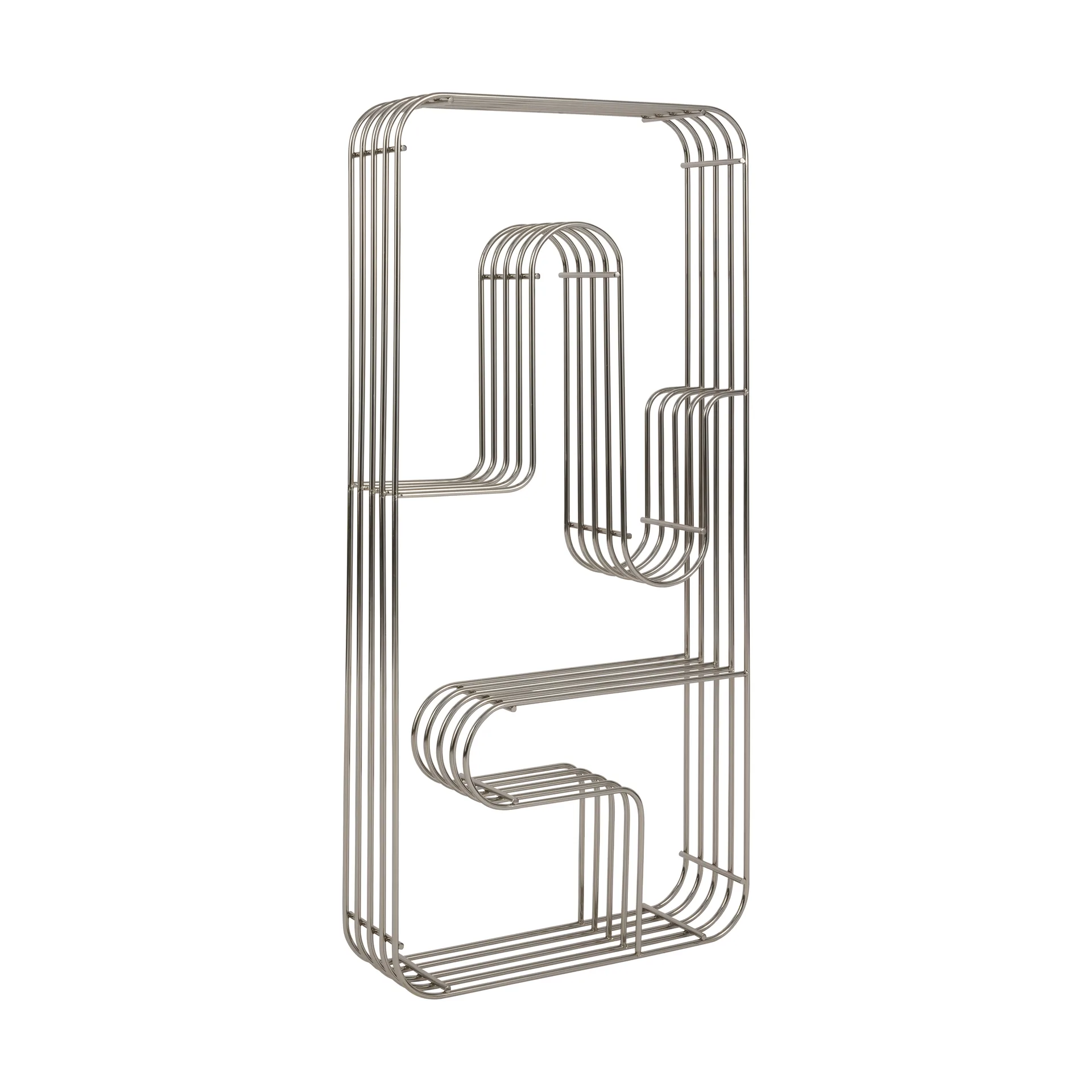 Curva vägghylla rektangulär, Silver AYTM