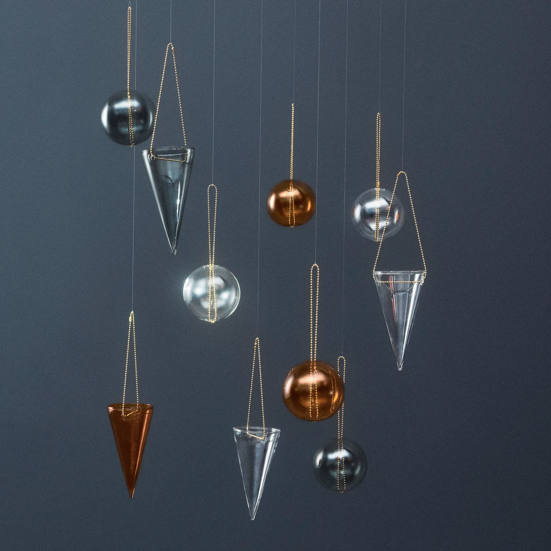 Monili julgranshänge, rökfärgad AYTM