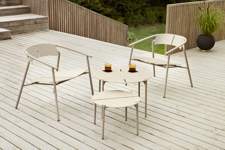 NOVO loungebord Ø50x35 cm, Taupe AYTM