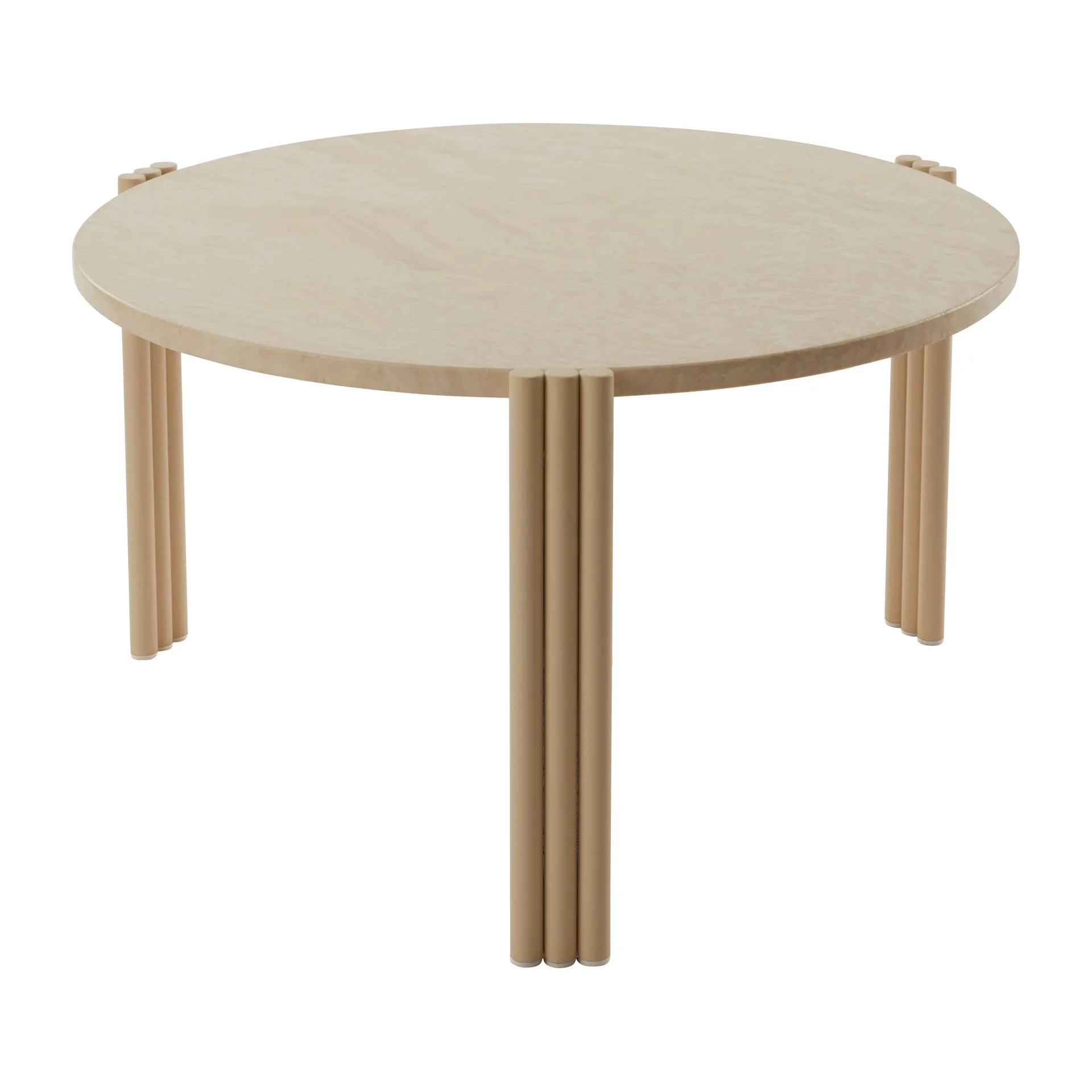 Tribus soffbord Ø60 cm, Light Sand-travertine AYTM