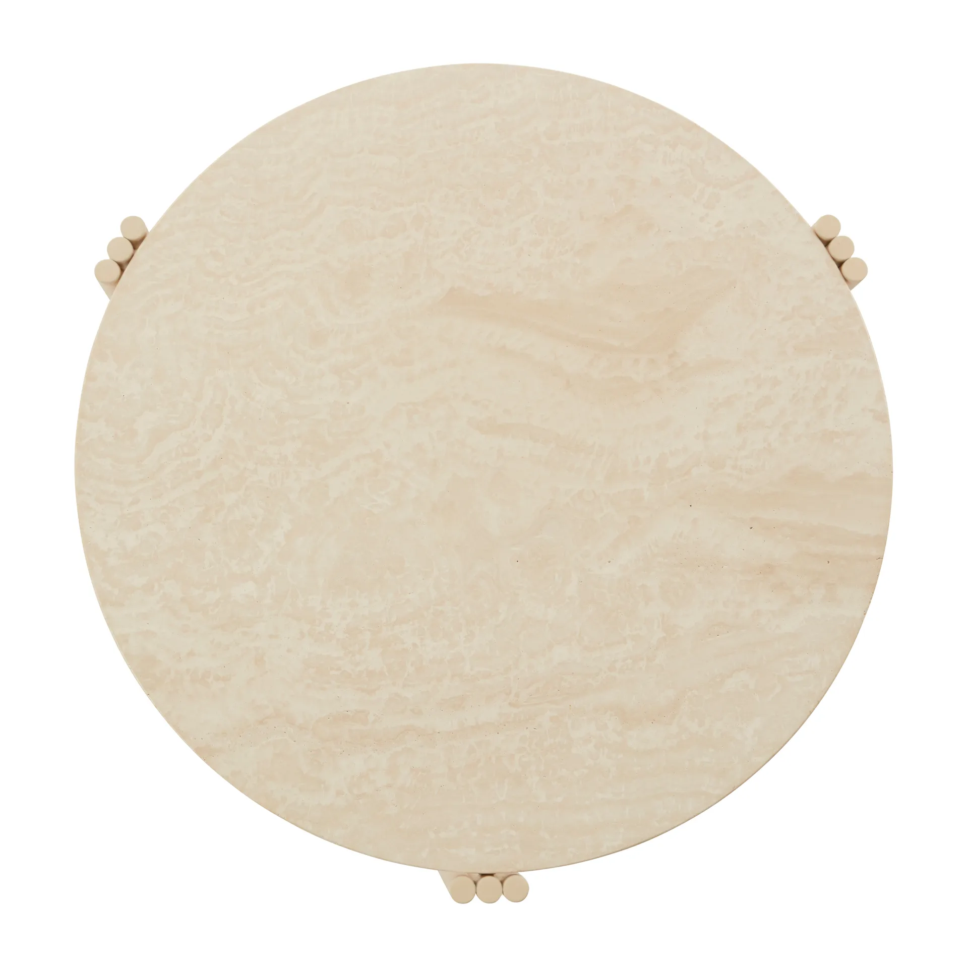 Tribus soffbord Ø60 cm, Light Sand-travertine AYTM