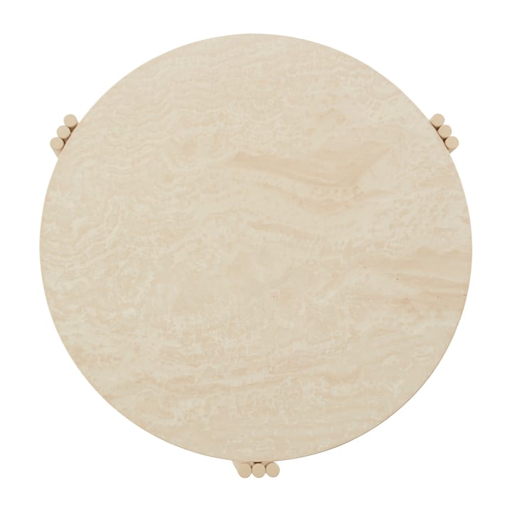 Tribus soffbord Ø60 cm - Light Sand-travertine - AYTM