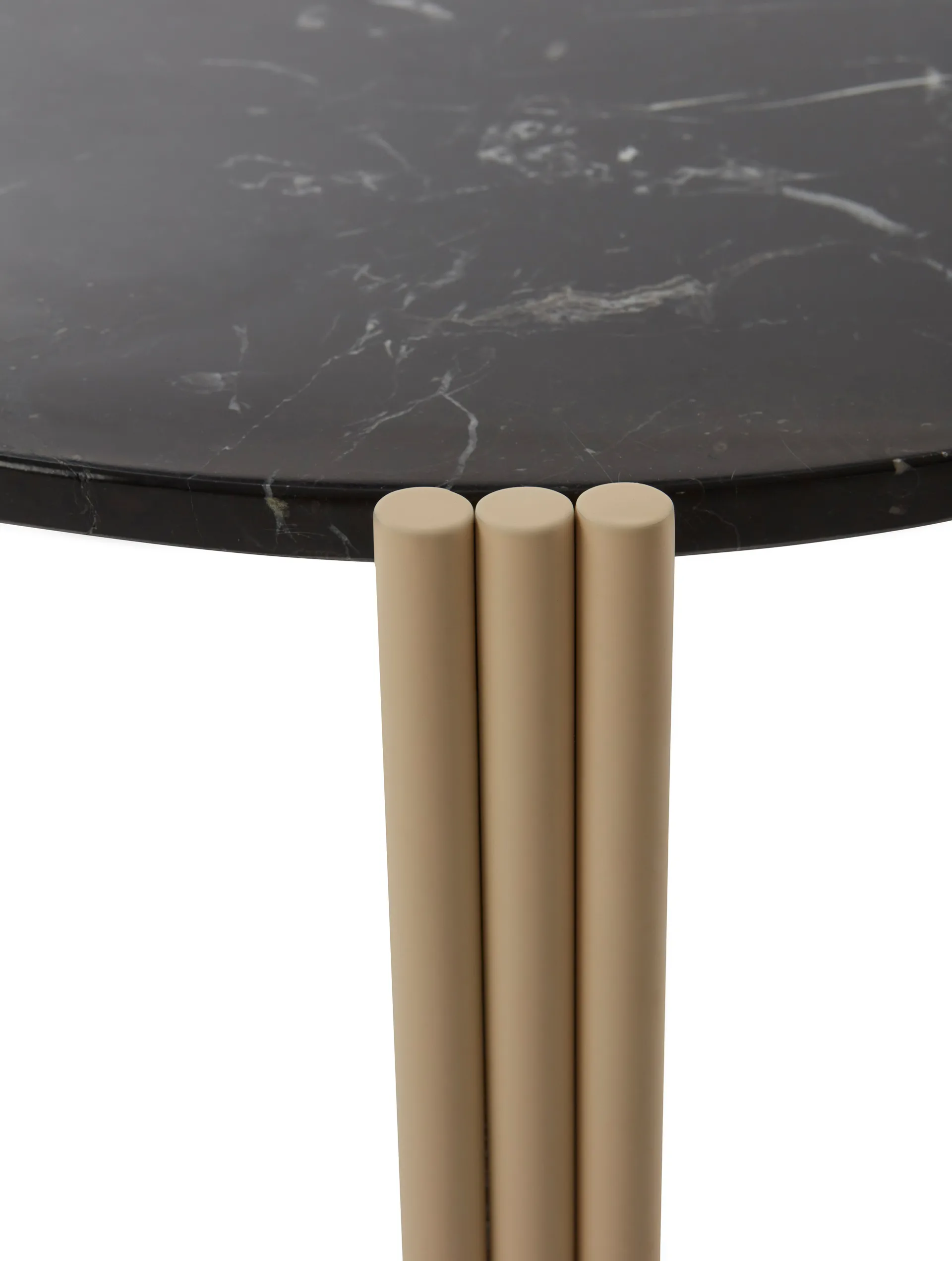 Tribus soffbord Ø80 cm, Light Sand-black AYTM