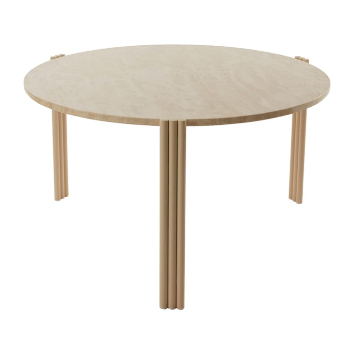 Tribus soffbord Ø80 cm, Light Sand-travertine AYTM