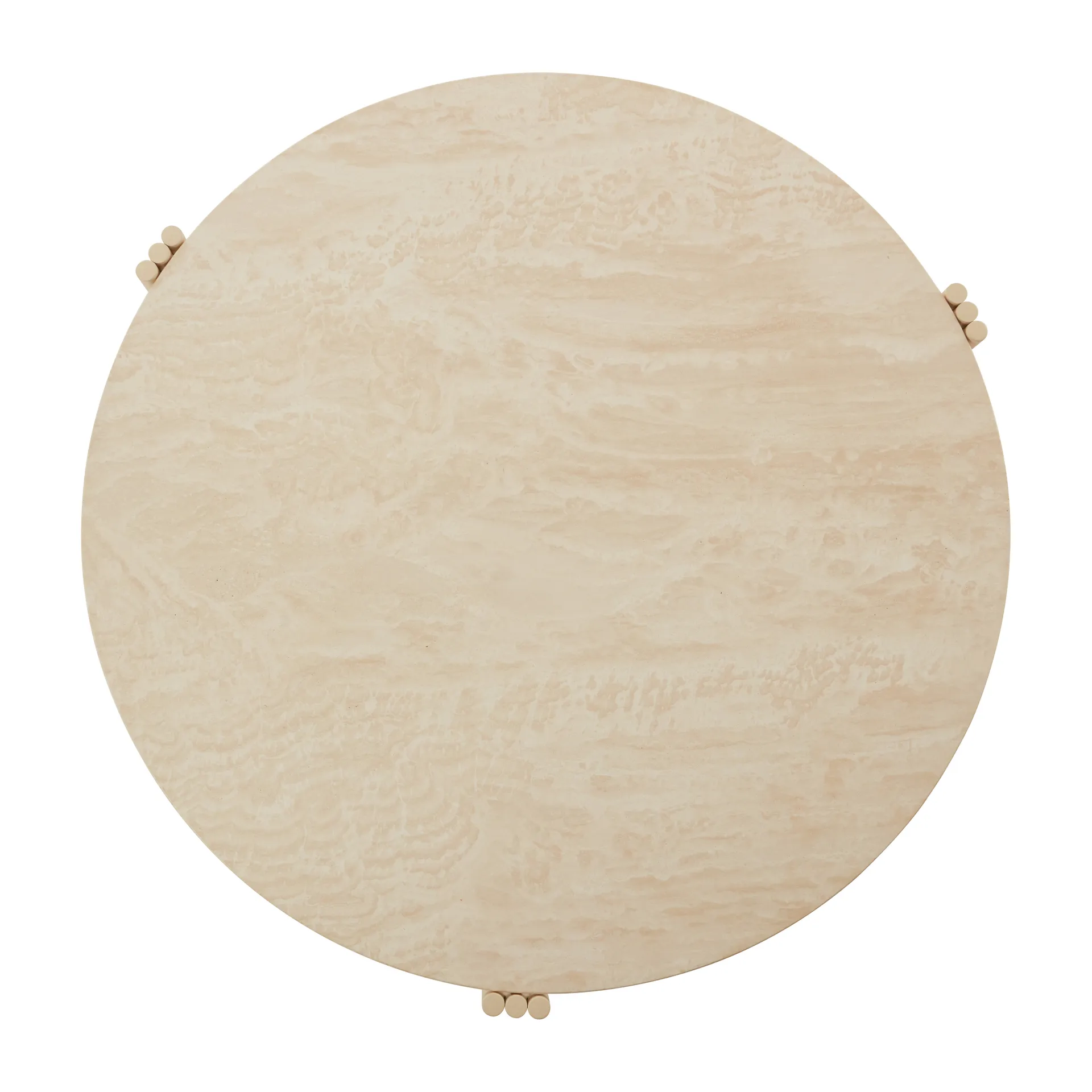 Tribus soffbord Ø80 cm, Light Sand-travertine AYTM