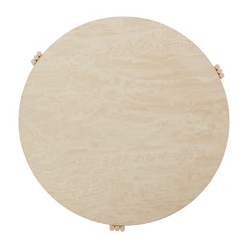 Tribus soffbord Ø80 cm - Light Sand-travertine - AYTM
