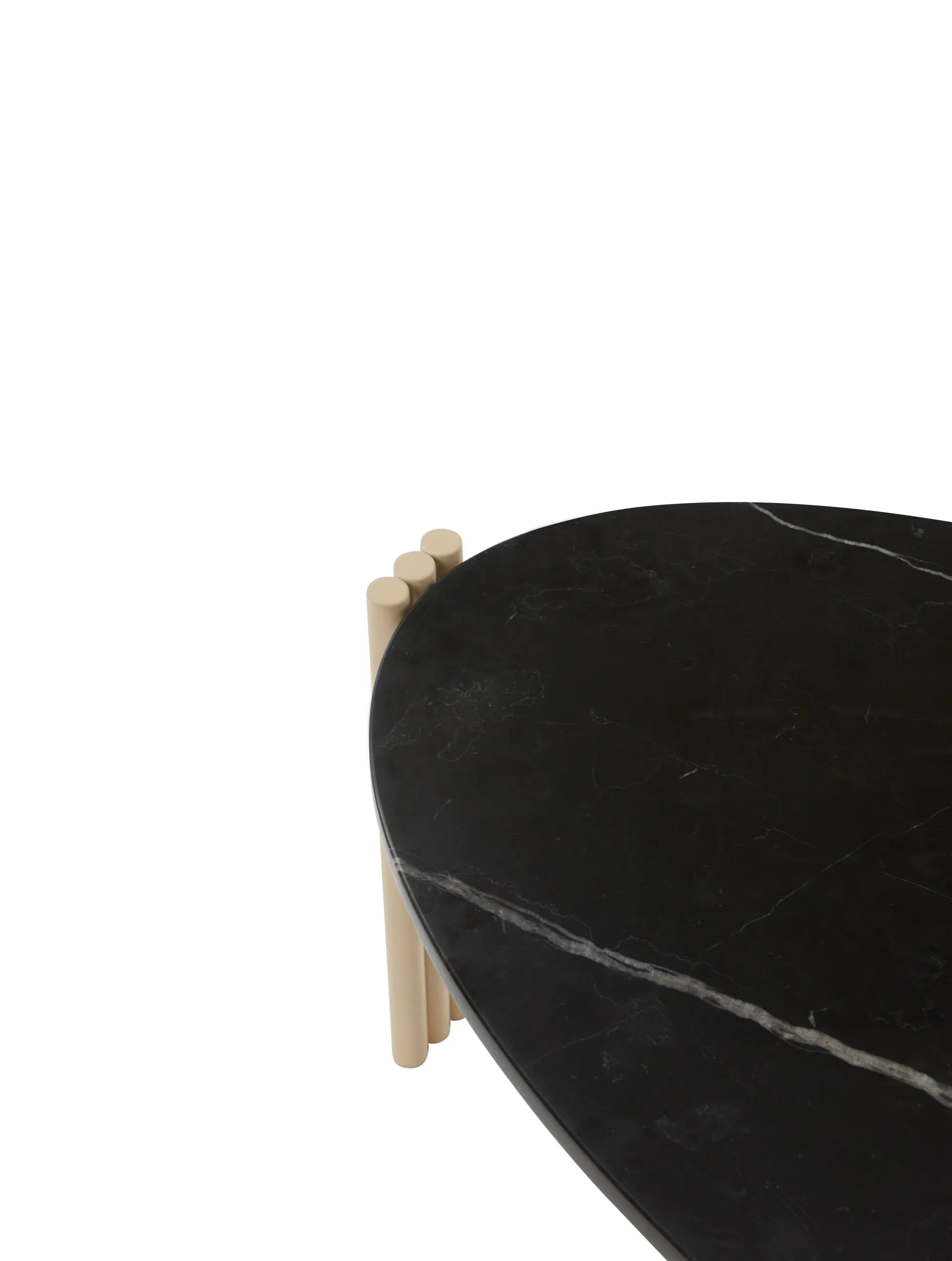 Tribus soffbord oval 92,4x47,6x35 cm, Light Sand-black AYTM