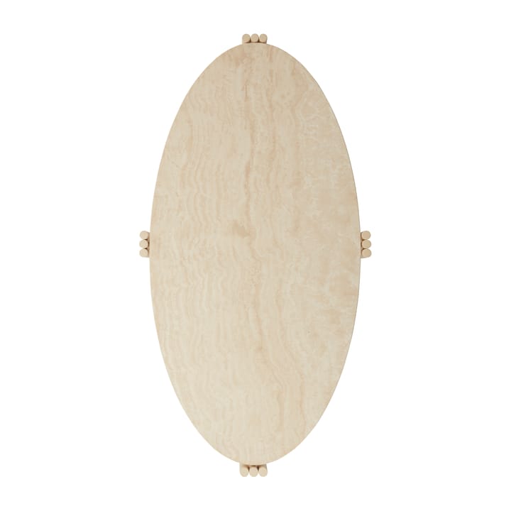 Tribus soffbord oval 92,4x47,6x35 cm, Light Sand-Travertine AYTM