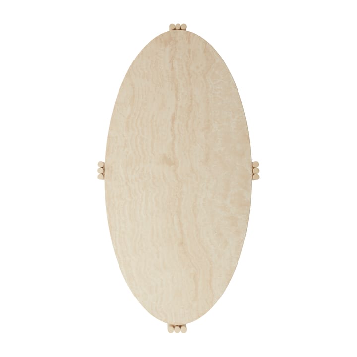 Tribus soffbord oval 92,4x47,6x35 cm - Light Sand-Travertine - AYTM
