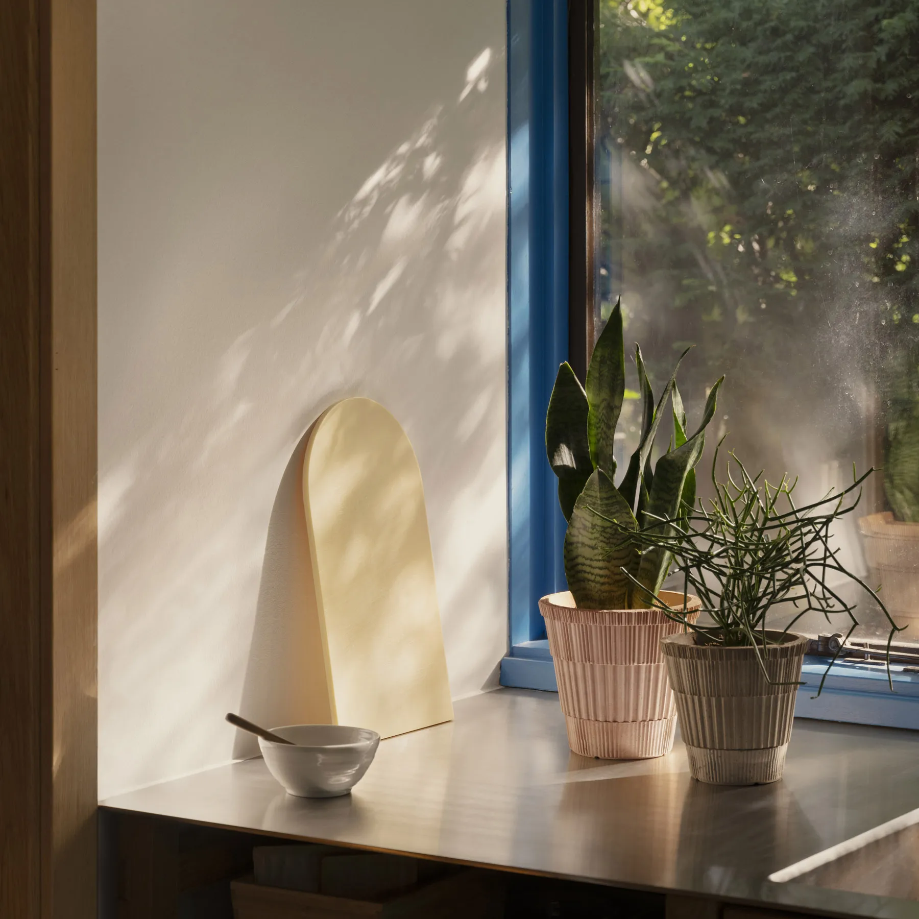 Atlas raw kruka med fat, Rosa, Ø16 cm Bergs Potter