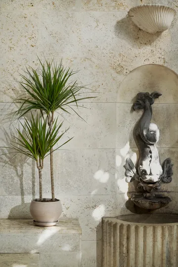 Delphi kruka med fat 2 delar - Grey, Ø24 cm, low - Bergs Potter