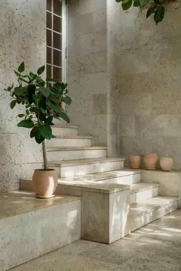 Delphi kruka med fat 2 delar - Rosa, Ø26 cm - Bergs Potter