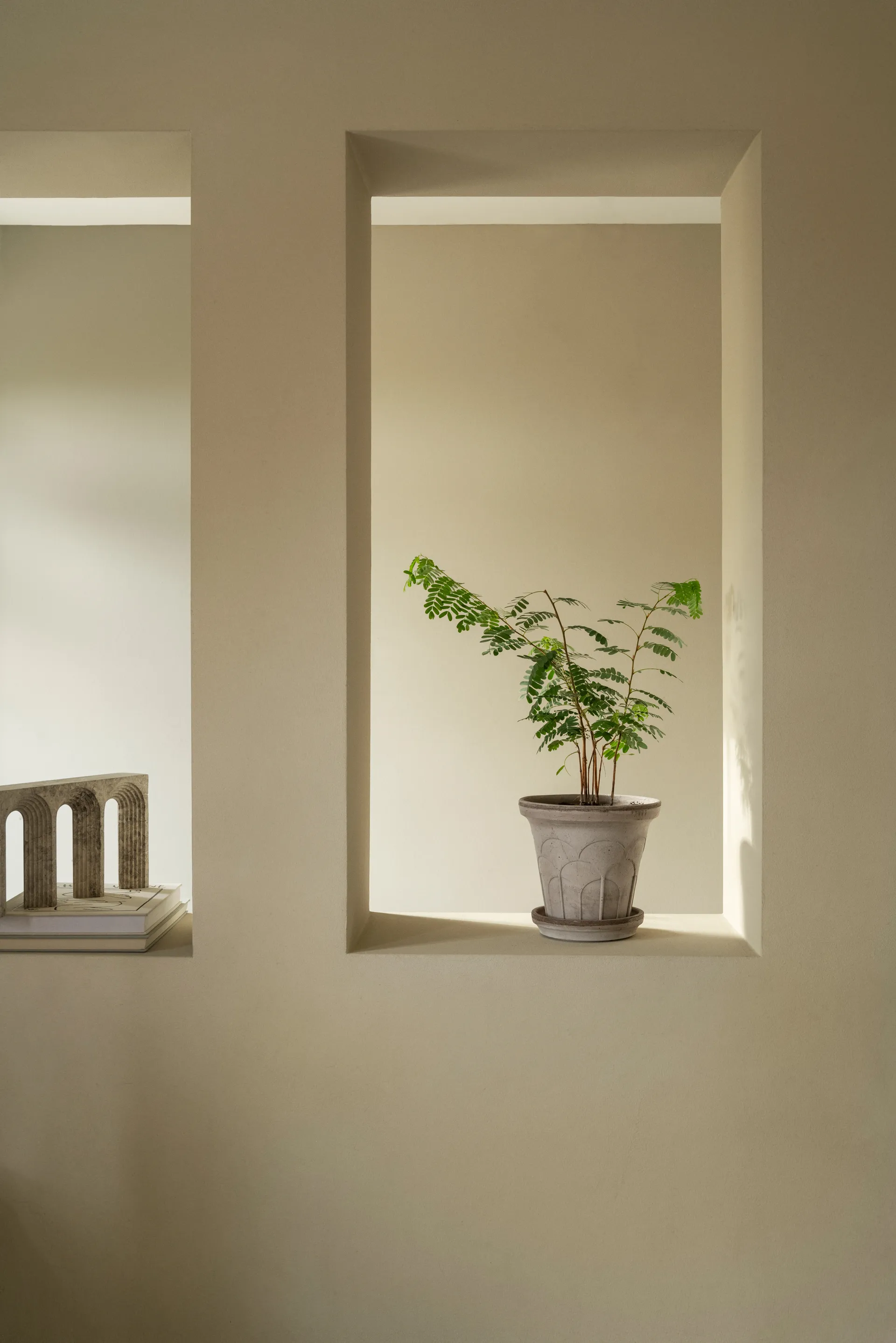 Fleur kruka med fat 2 delar, Grey, Ø21 cm Bergs Potter