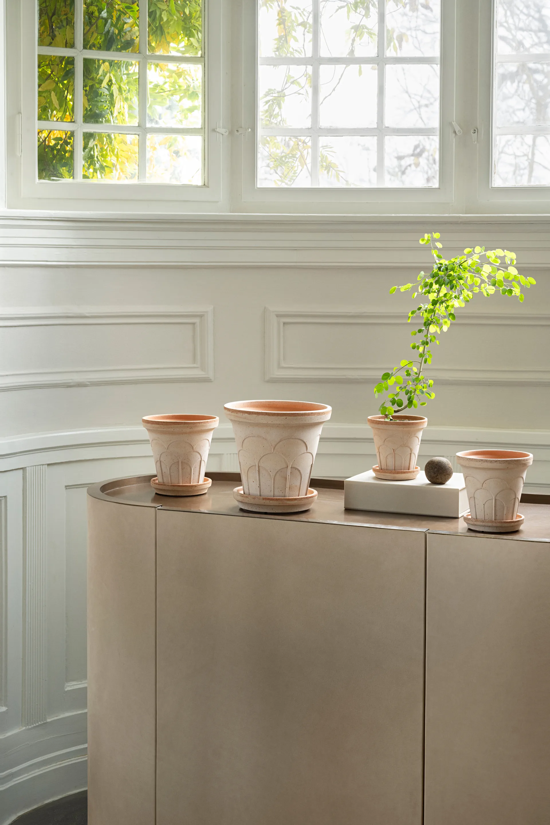 Fleur kruka med fat 2 delar, Rosa, Ø21 cm Bergs Potter