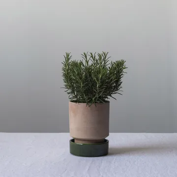 Hoff kruka - Ø14 cm, Raw Rosa-Emerald Green (rosa-grön) - Bergs Potter