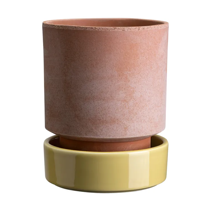 Hoff kruka - Ø14 cm, Raw Rosa-Pale Yellow (rosa-gul) - Bergs Potter