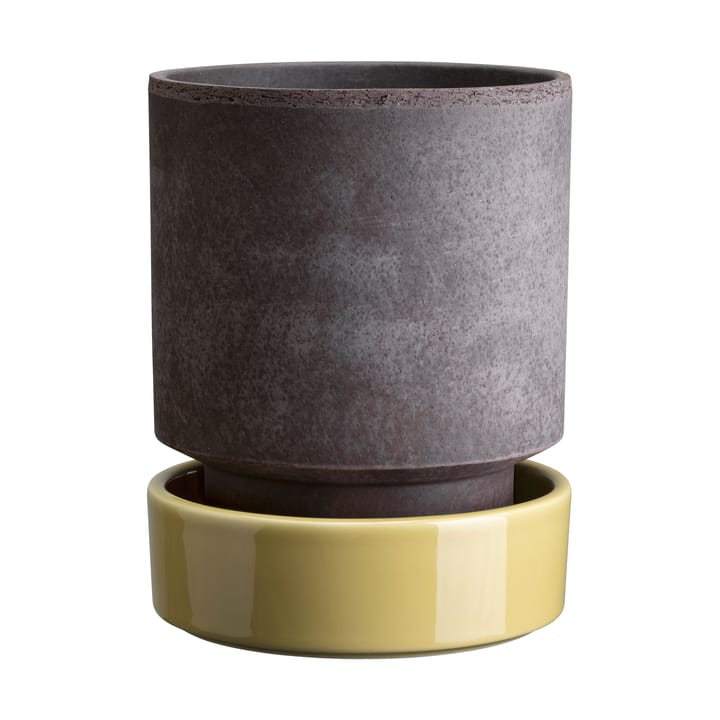 Hoff kruka - Ø16 cm, Raw Grey-Pale Yellow - Bergs Potter