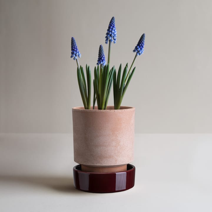 Hoff kruka, Ø16 cm, Raw Rosa-Deep Burgundy Bergs Potter