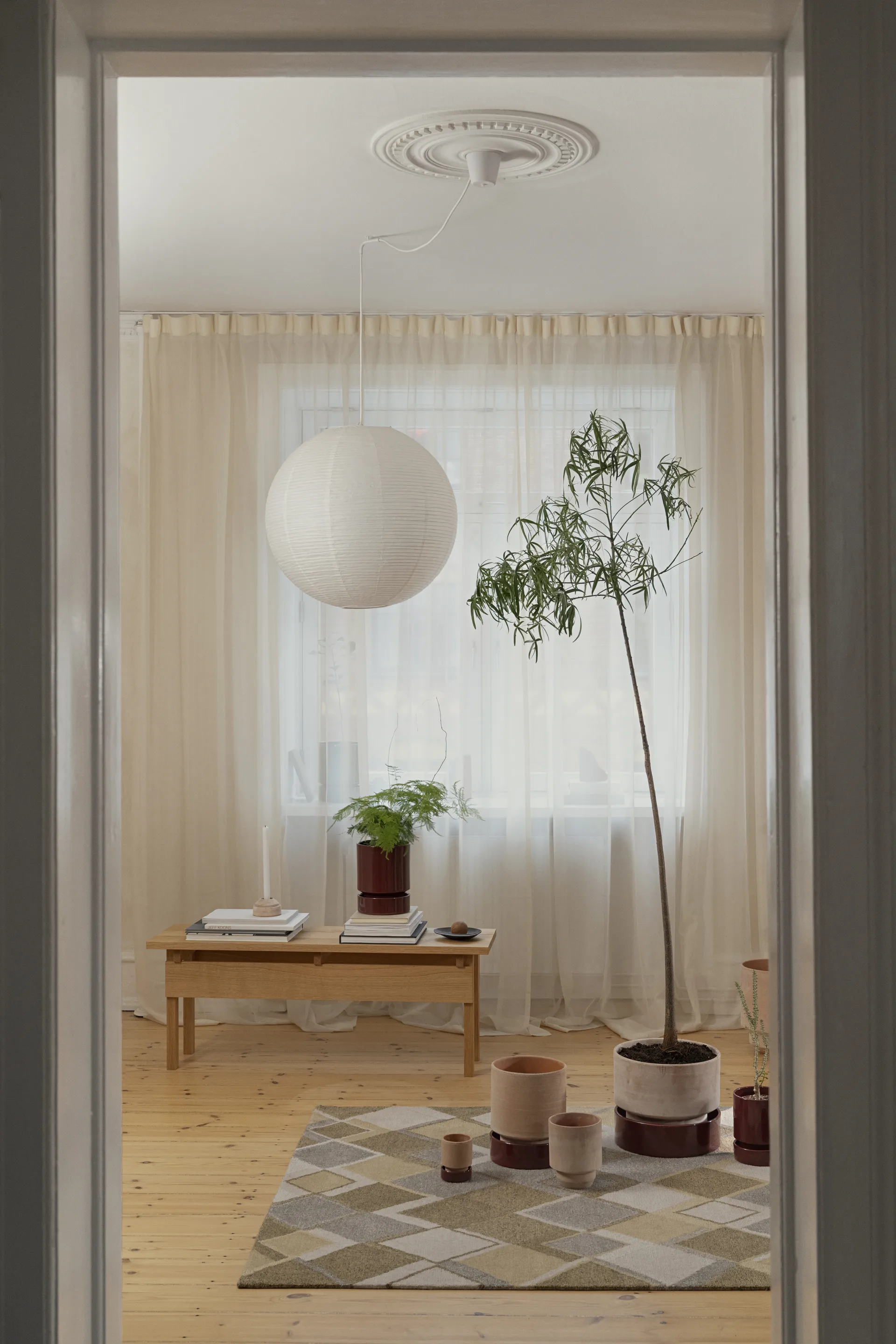 Hoff kruka, Ø18 cm, Raw Rosa-Deep Burgundy Bergs Potter