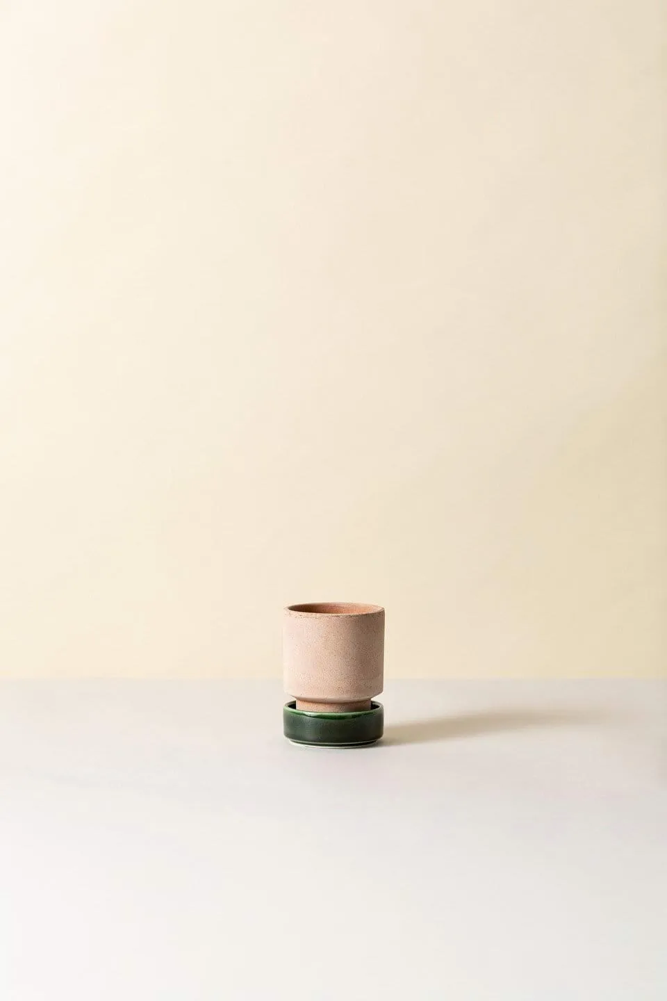 Hoff kruka 2-pack, Ø8 cm, Raw Rosa-Emerald Green Bergs Potter