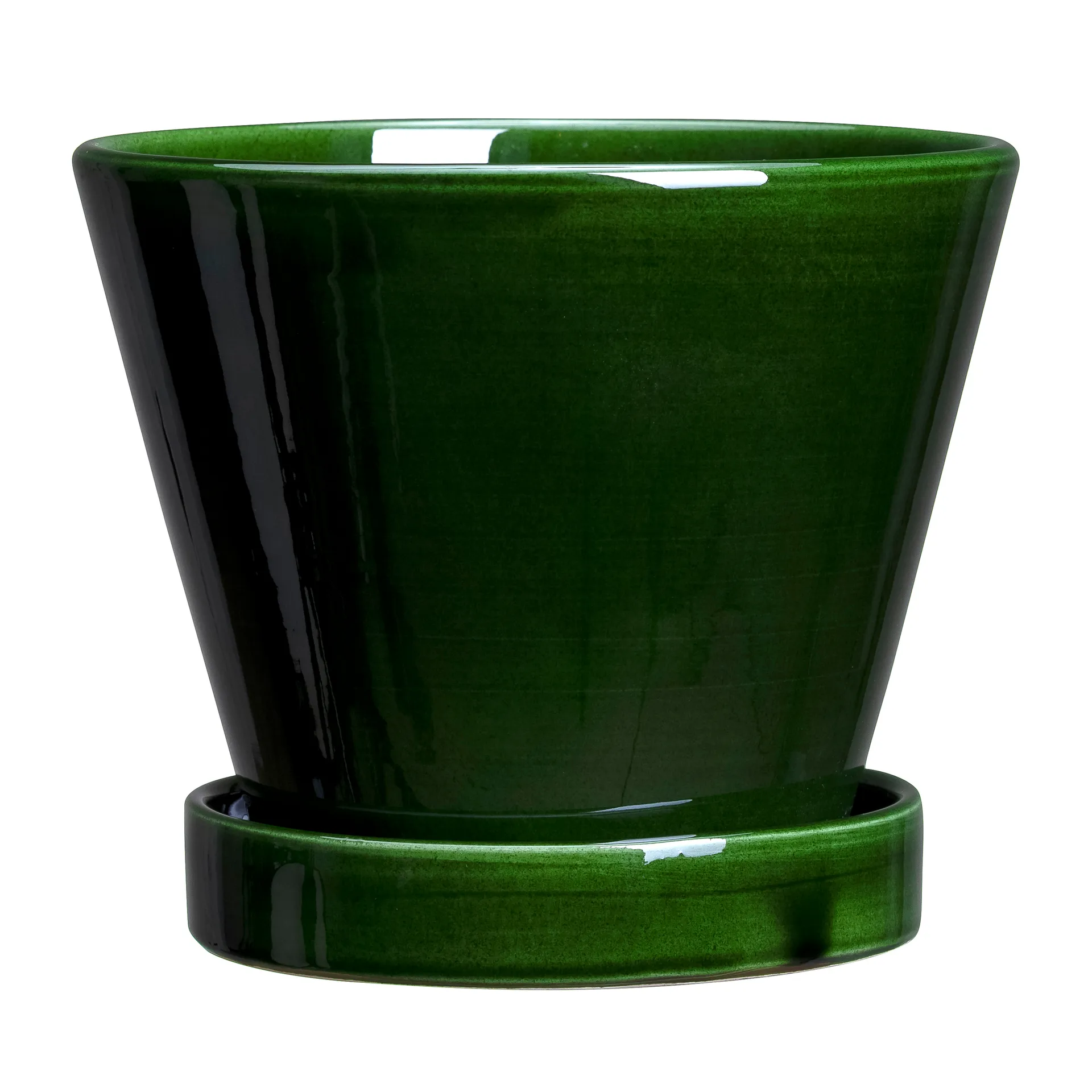 Julie kruka glaserad Ø13 cm, Green emerald Bergs Potter