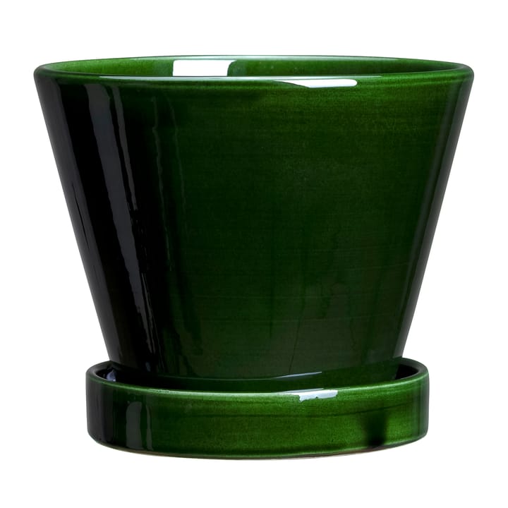 Julie kruka glaserad Ø15 cm - Green emerald - Bergs Potter