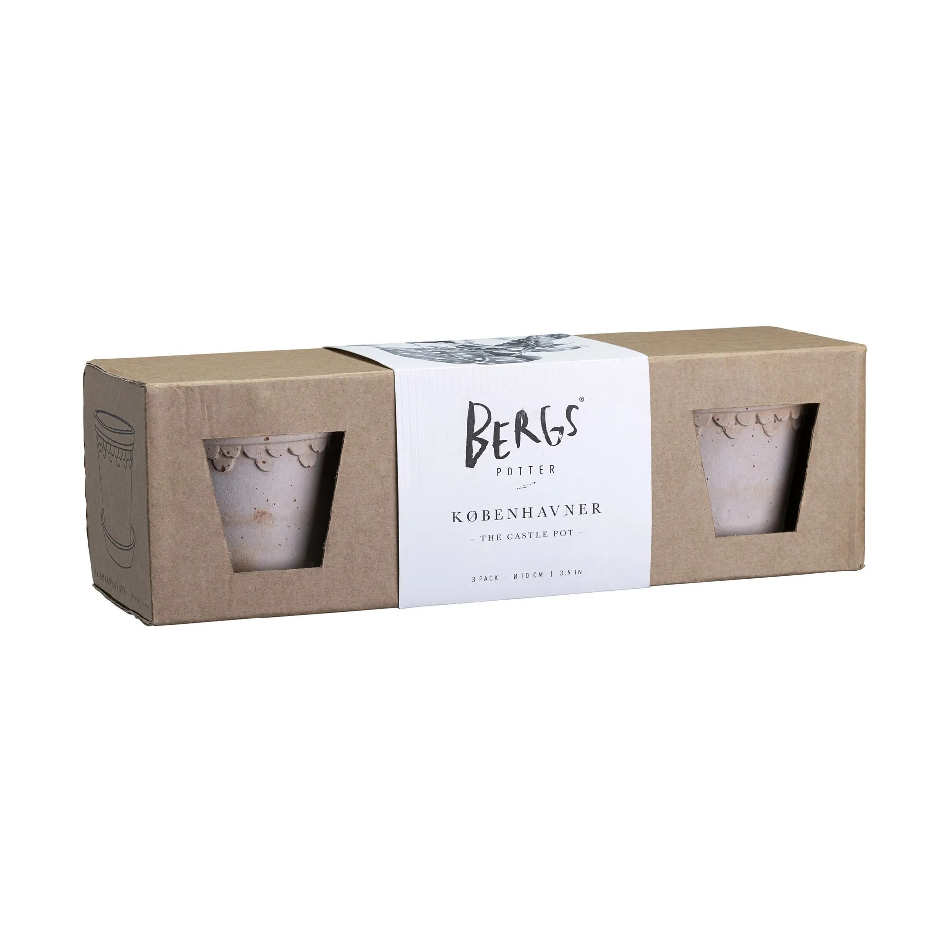 Köpenhamn kruka Ø10 cm 3-pack, Rosa Bergs Potter