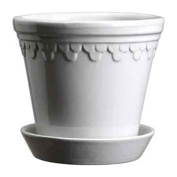 Köpenhamn kruka glaserad - Mineral White (vit), Ø16 cm - Bergs Potter