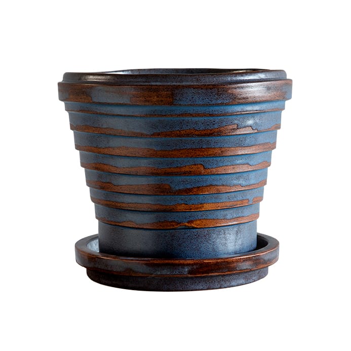Planet Vintage Metalic kruka Ø21 cm - Blue brown - Bergs Potter