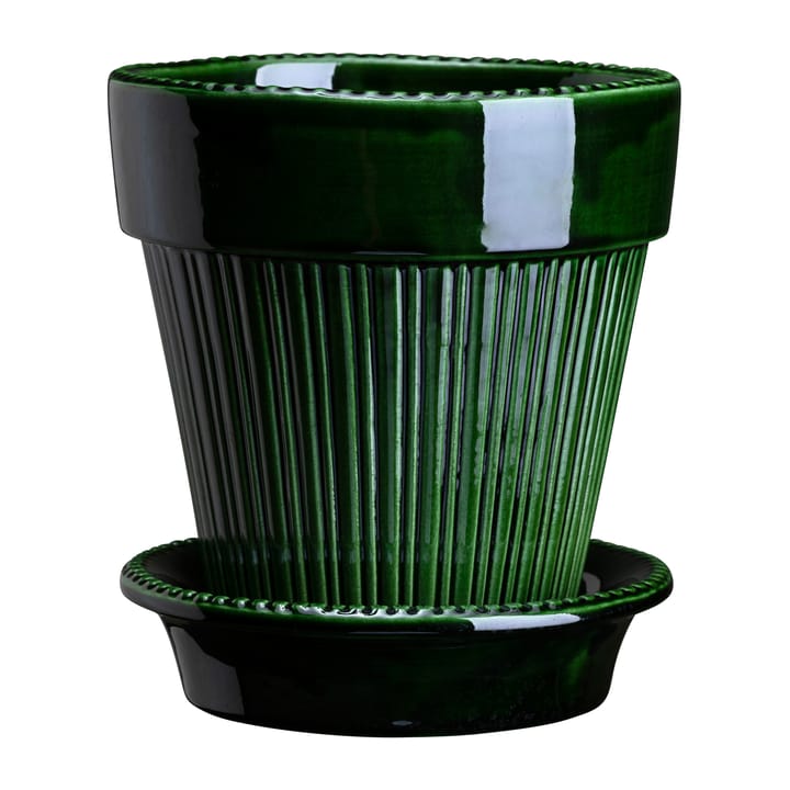 Simona kruka glaserad Ø18 cm - Green - Bergs Potter