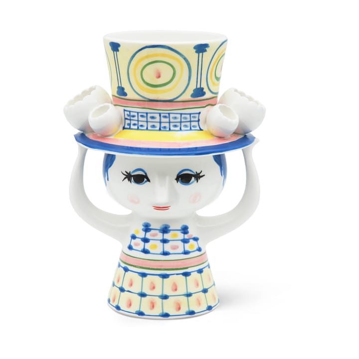 Lady with hat vas H20,5 cm - Blå - Bjørn Wiinblad