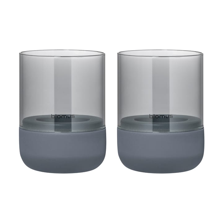 Calma ljuslykta Ø7 cm 2-pack - Steel grey-smoke - Blomus