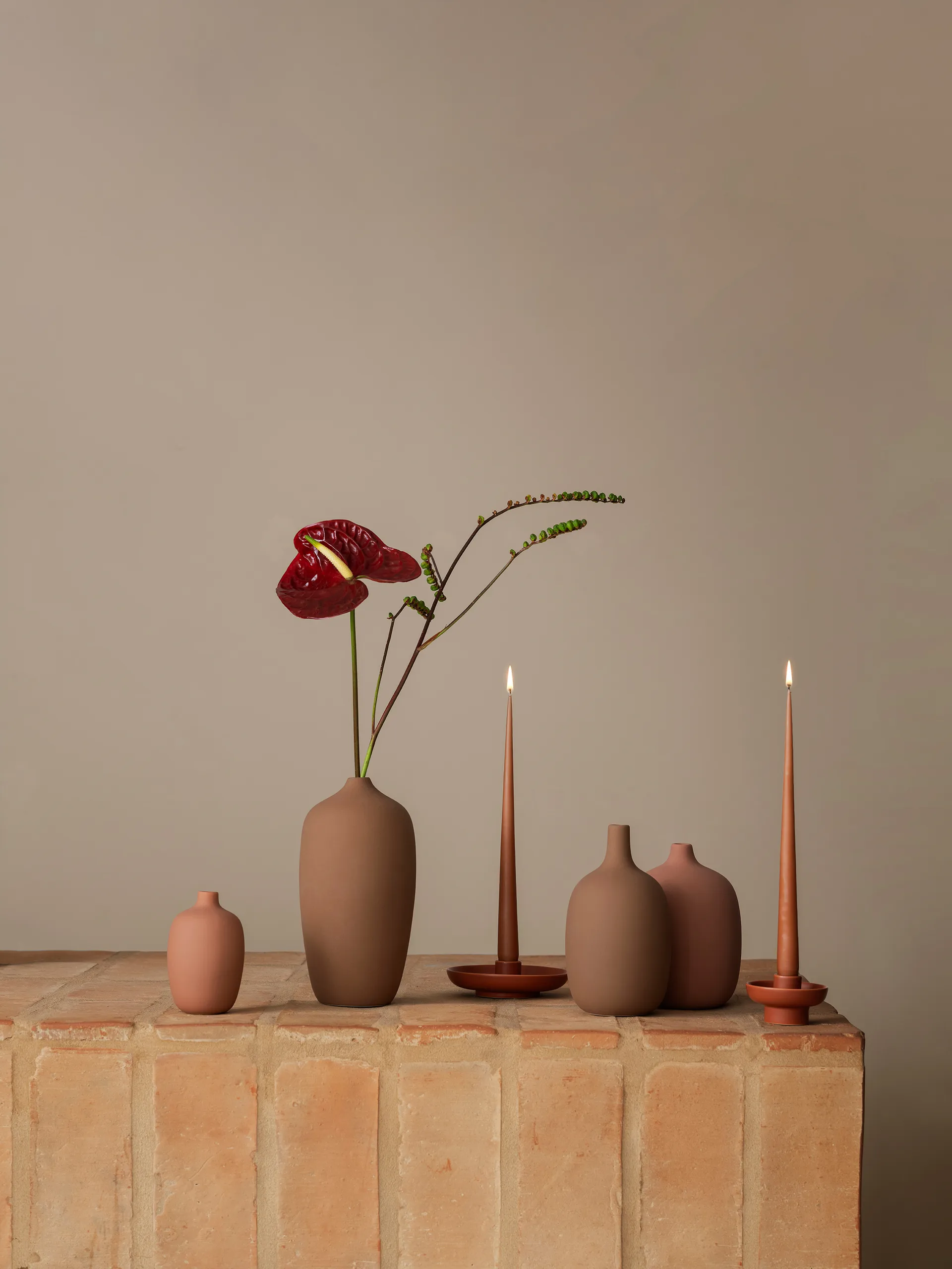 Ceola vas 21 cm, Indian Tan blomus