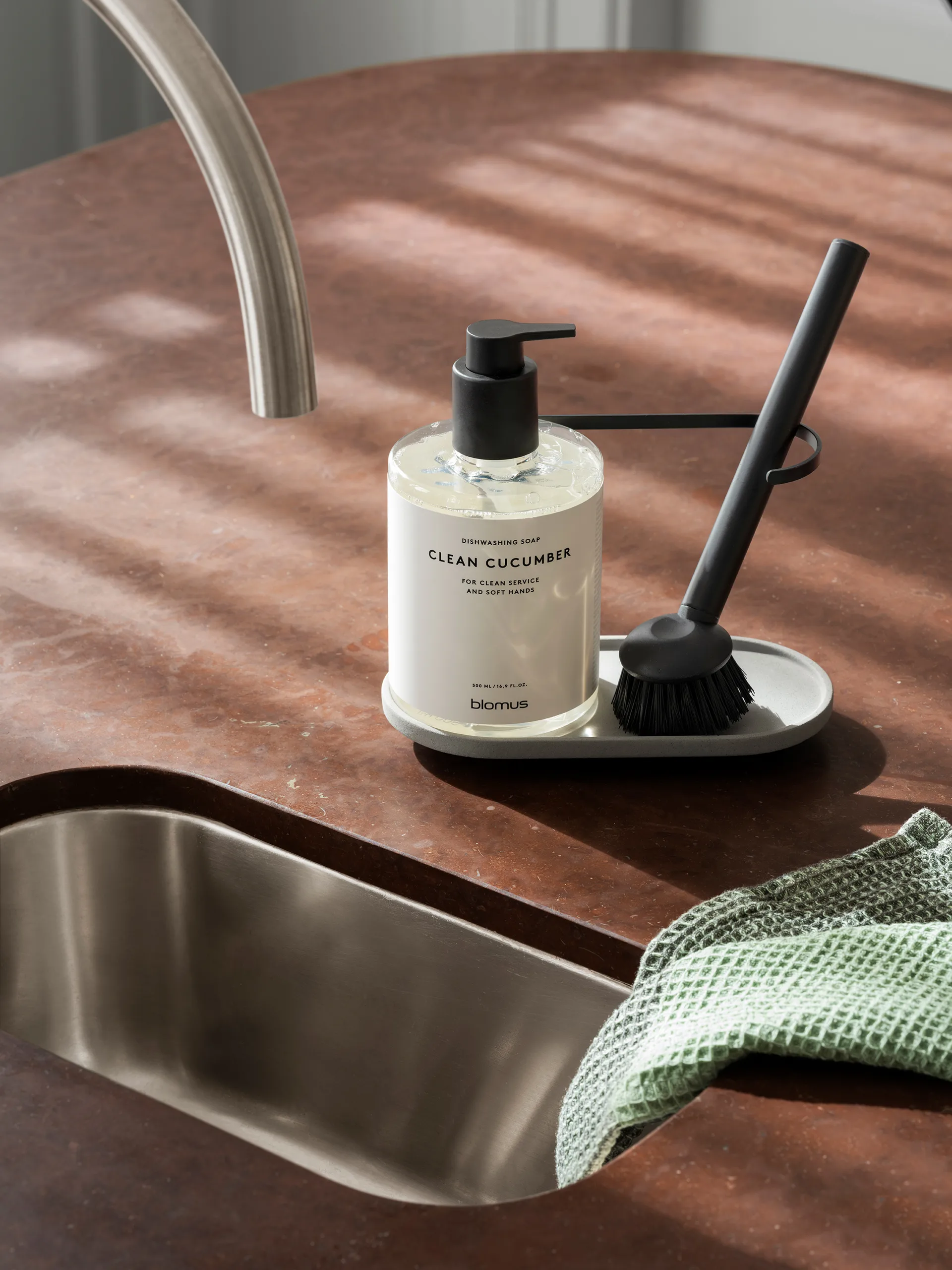 Dhuva diskborst- och tvålhållare, Micro Chip blomus