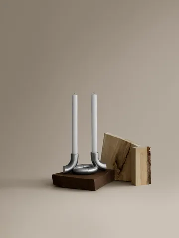 Doodle ljusstake 2-pack - Matt rostfritt stål - blomus