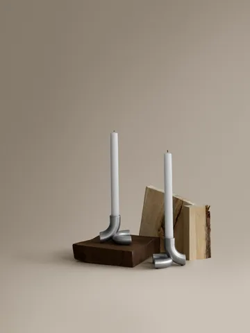 Doodle ljusstake 2-pack - Matt rostfritt stål - blomus